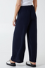 Brezza Marina navy drawstring viscose crepe trouser — rear view, Made in Italy