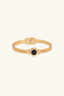 Gold bracelet with black mother of pearl Roman numeral centre detail