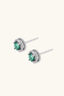 Verdant Halo emerald green moissanite studs pair product image