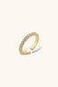 Eternal Spark Gold-Plated Ring, front view, round zirconia stones on slim open band