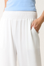 Fabric close-up — viscose blend texture and stretch
