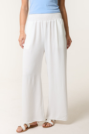 Soffio di Milano front view — light grey straight-leg trouser, Made in Italy